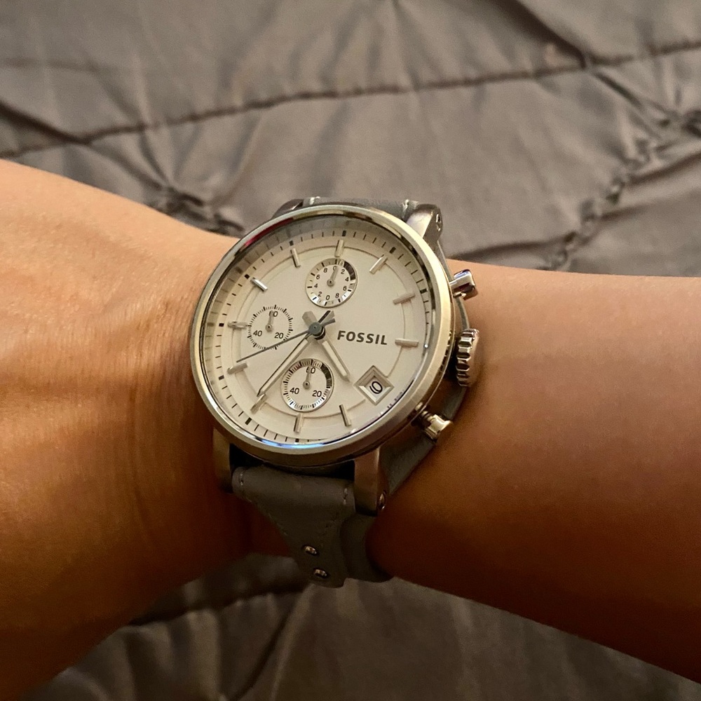 Fossil- Original Boyfriend Chronograph Light blue Leather Watch
